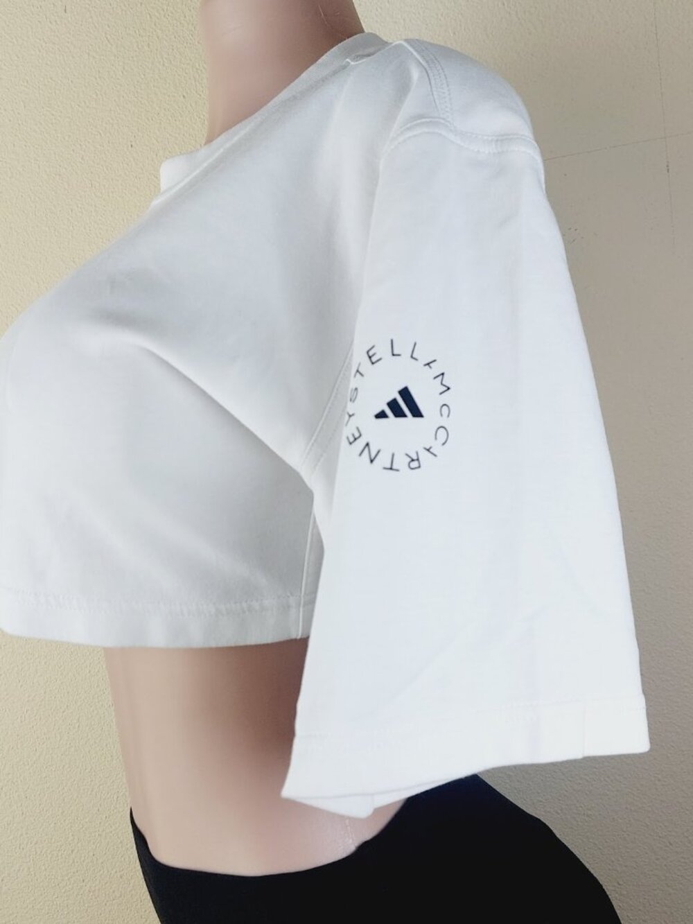 Adidas Women's White Stella McCartney Boxy Cut Casual Crop Top Size M - Picture 7 of 11